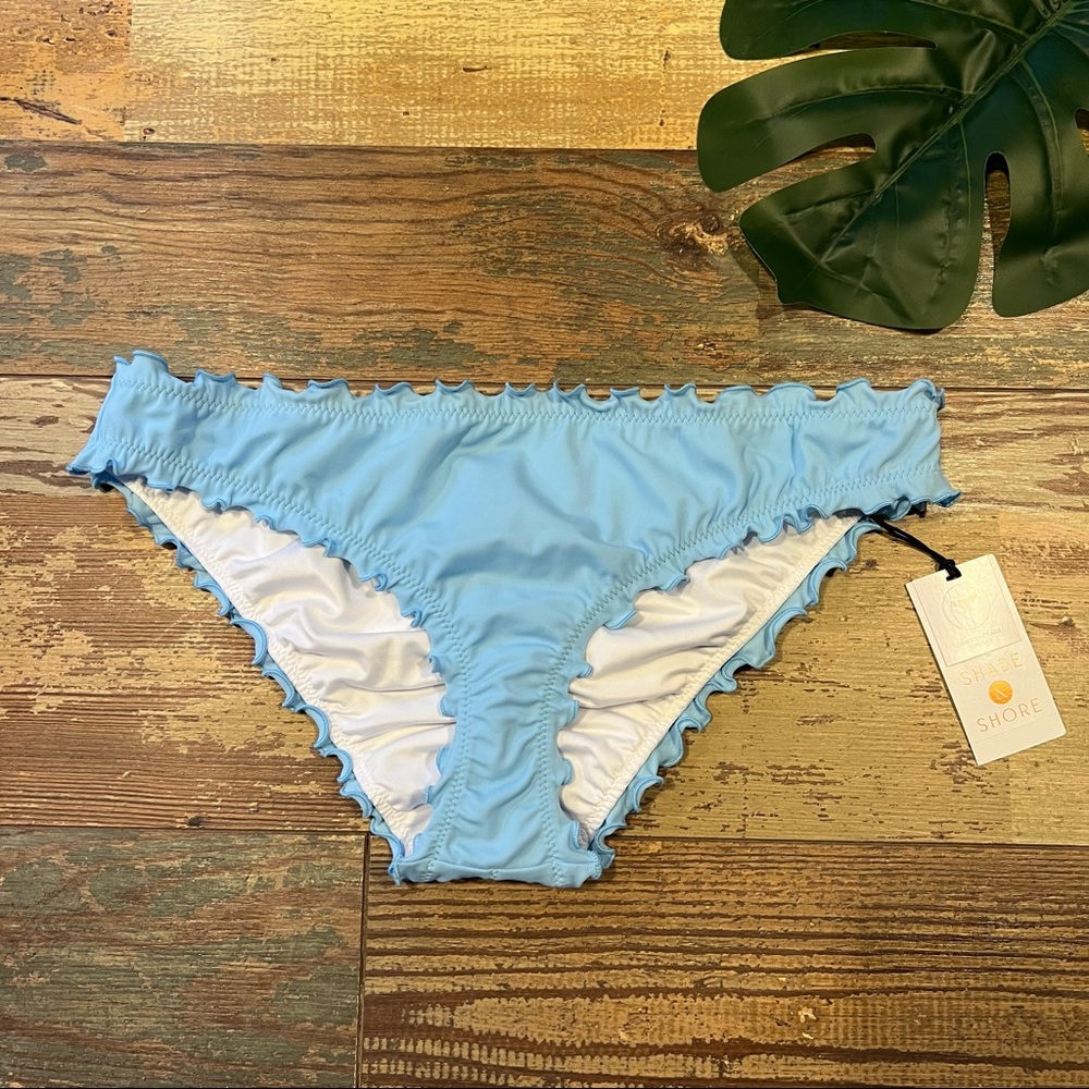 Light Blue Ruffle Cheeky Bikini Bottom | Shade & Shore